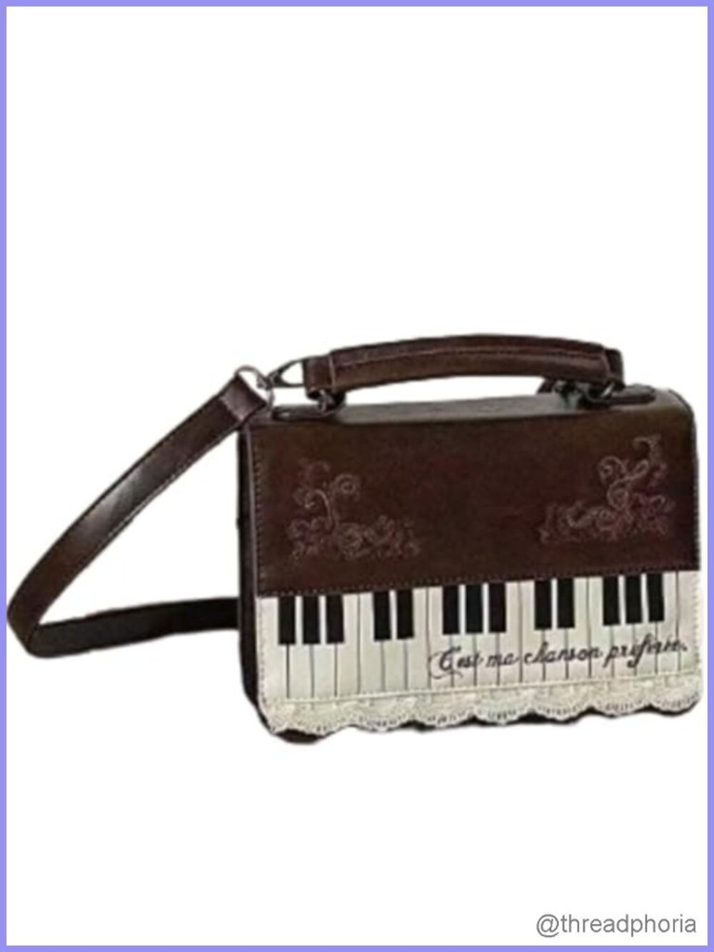 Y2K Vintage Grunge Piano Purse Women Emo Gothic Handbags Shoulder Funky 2000s